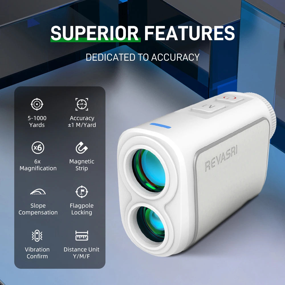 REVASRI Golf Rangefinder With Flag Lock And Slope Compensation