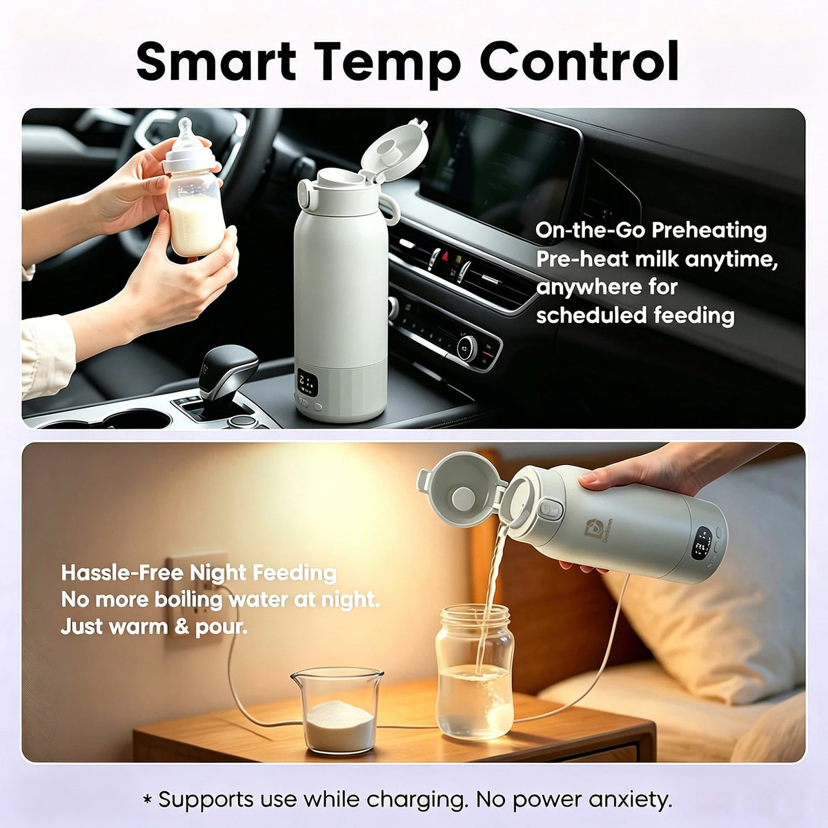 Rechargeable Heated Water Bottle With Digital Temperature Display