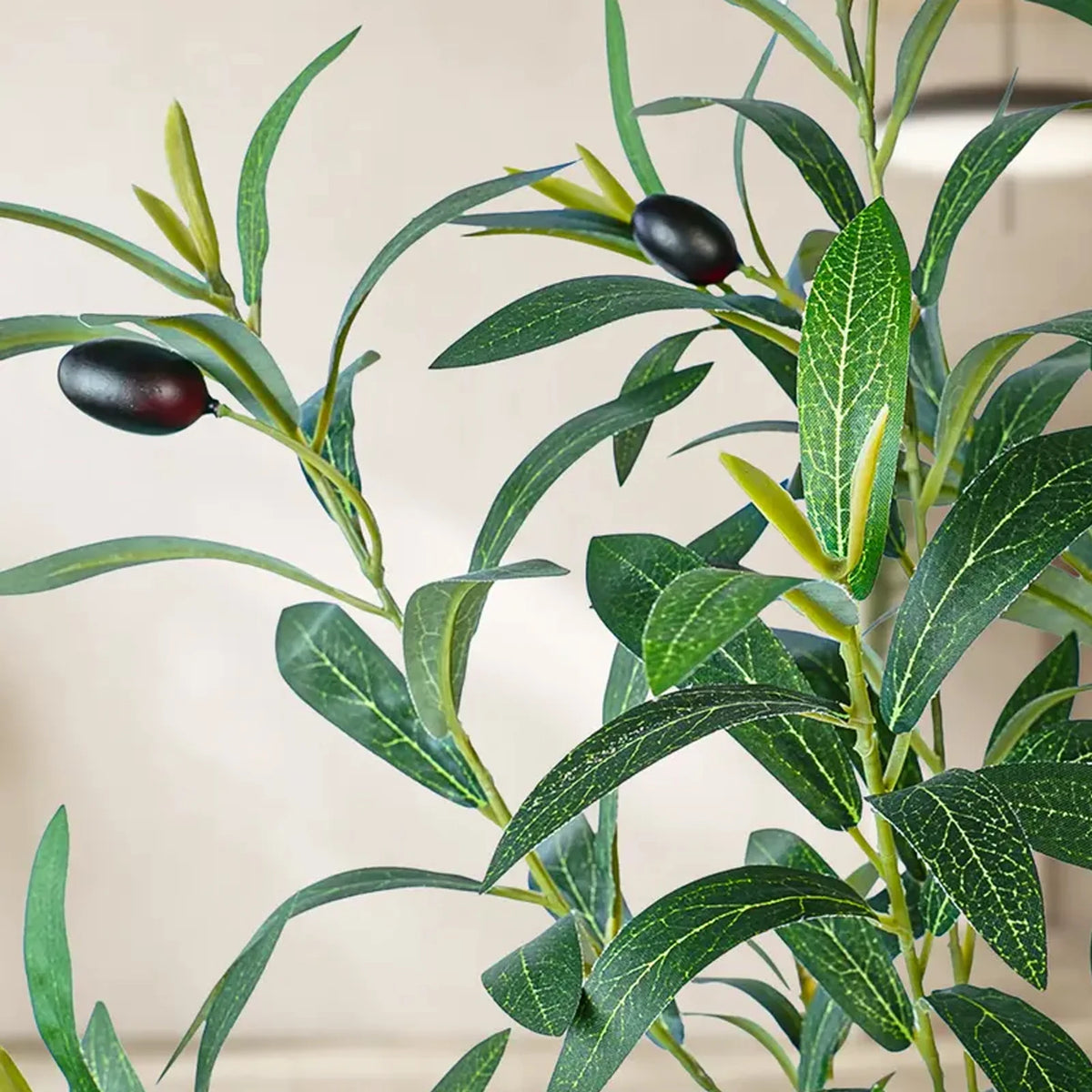 Olitree Artificial Olive Tree With Decorative Planter And Wooden Trunk
