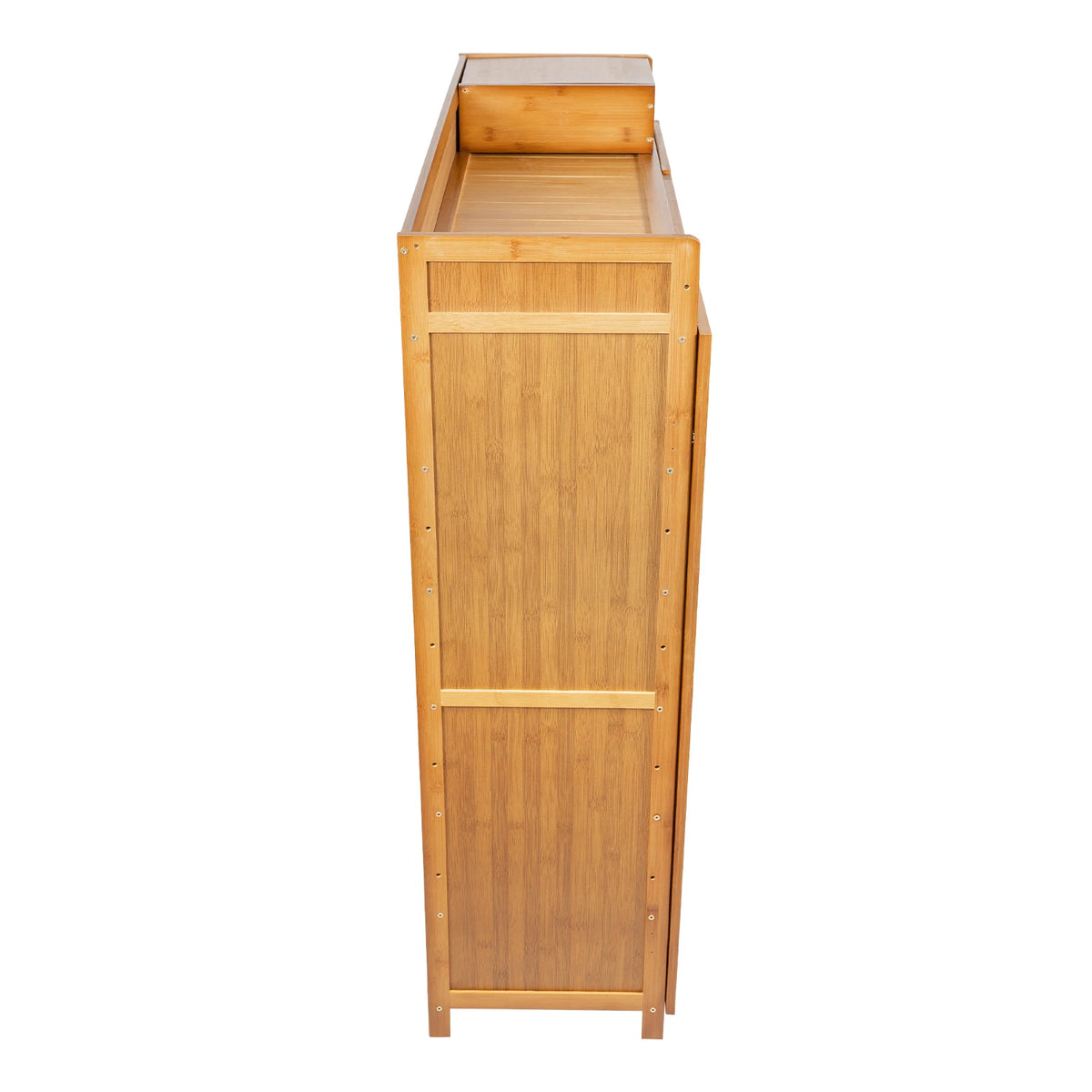 Bymaocar Bamboo Shoe Storage Cabinet With Doors