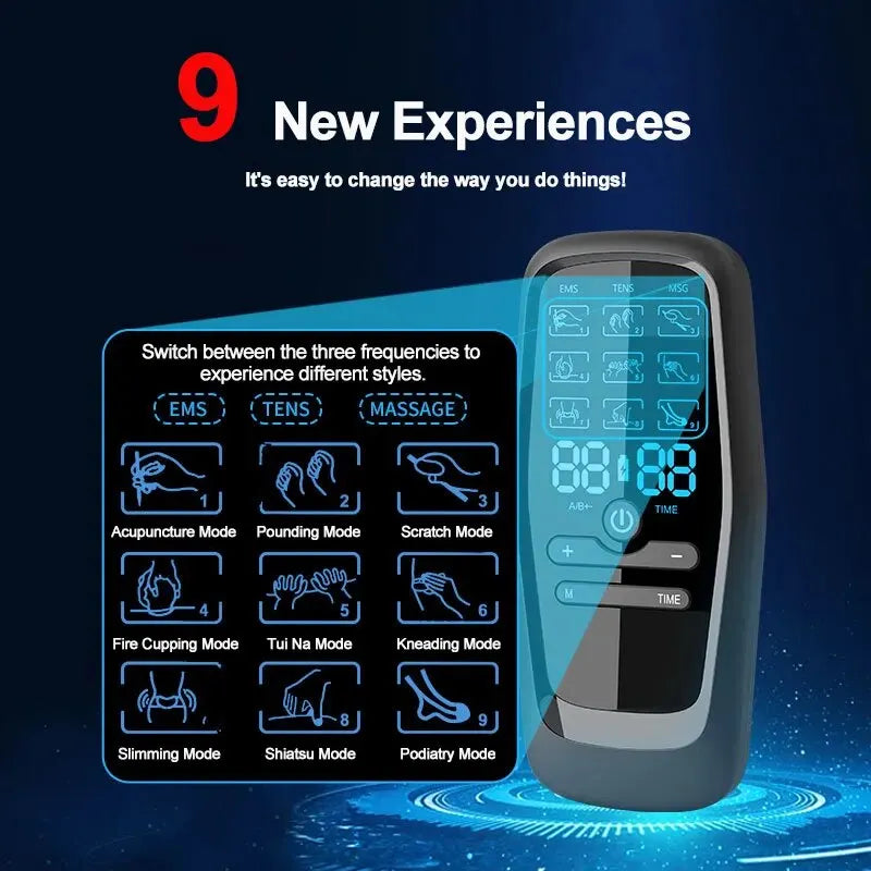 Jitesy Dual Output Tens Ems Muscle Stimulator Pain Relief