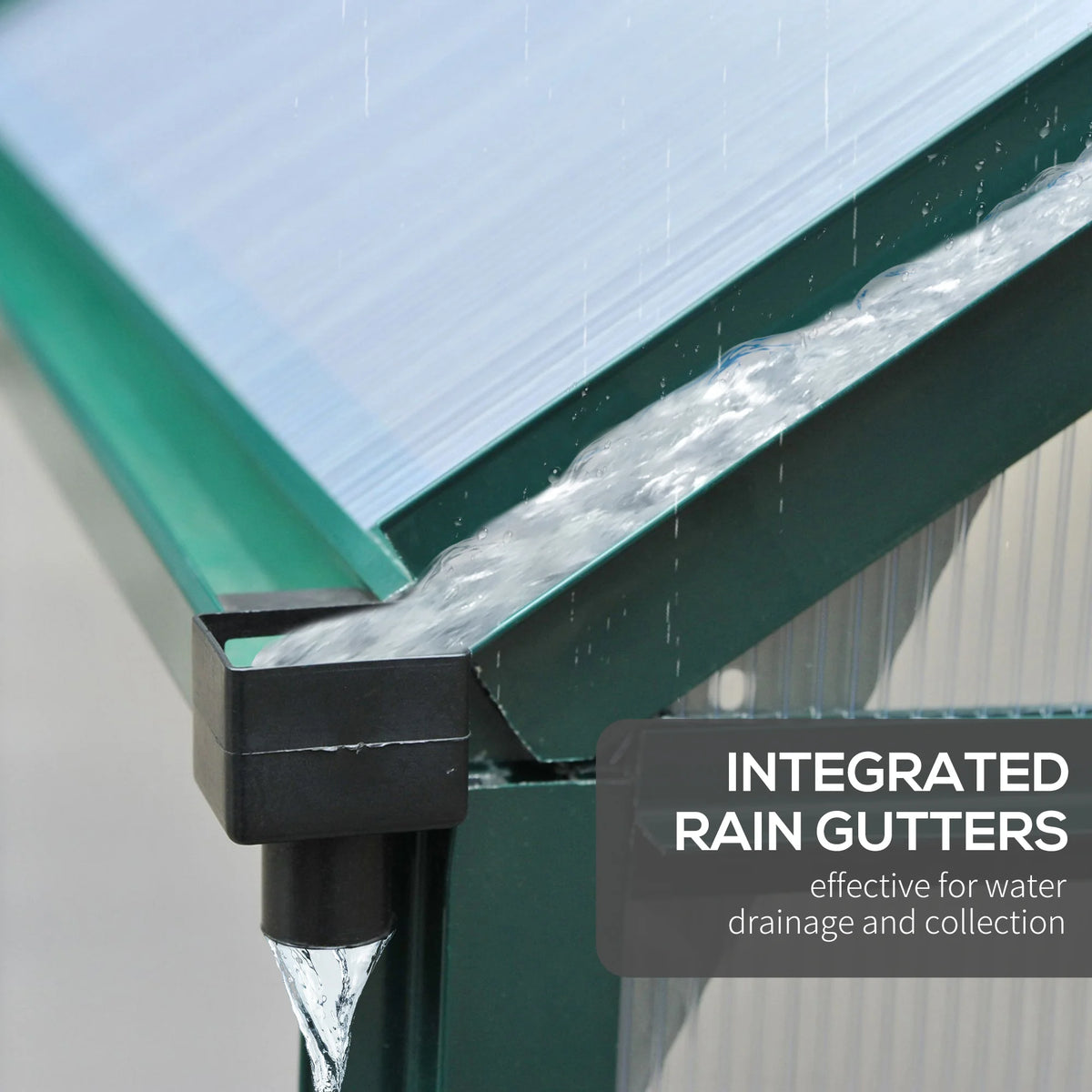 Outsunny Walk-In Polycarbonate Greenhouse With Aluminum Frame