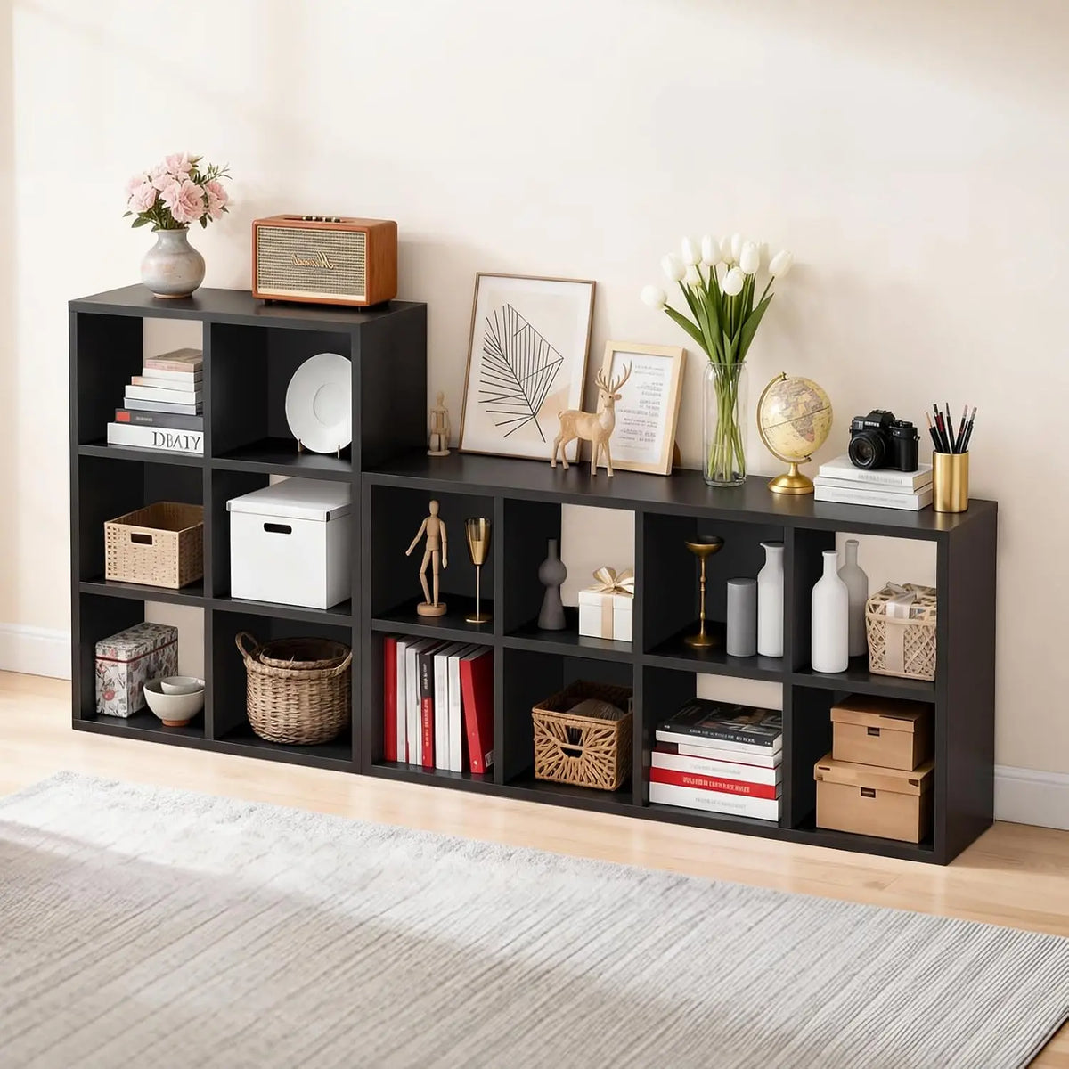 Modular Cube Storage Organizer Shelf For Home Office