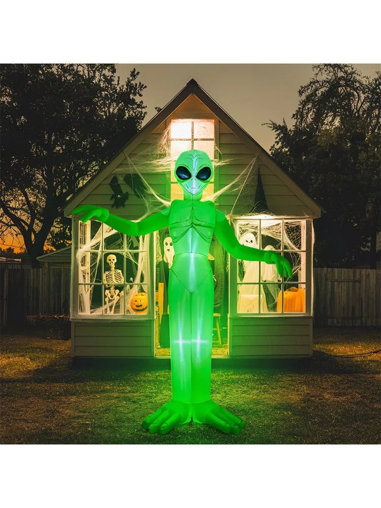 Halloween Inflatable Alien Yard Decoration With LED Lights