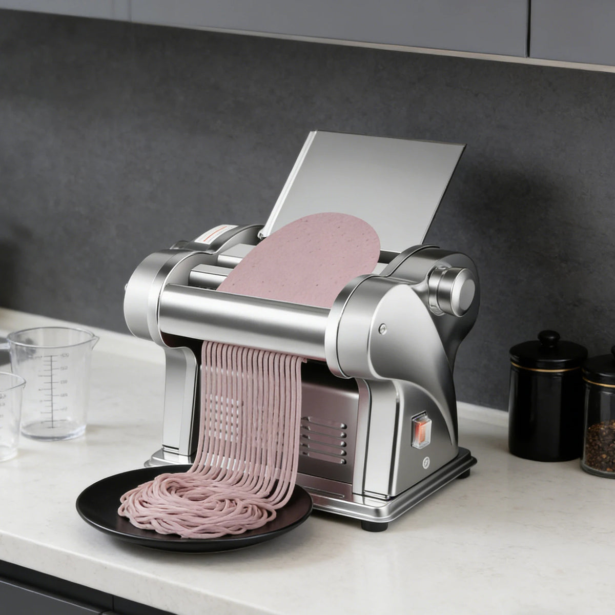 Automatic 6 Speed Electric Stainless Steel Noodle Machine with Cutter