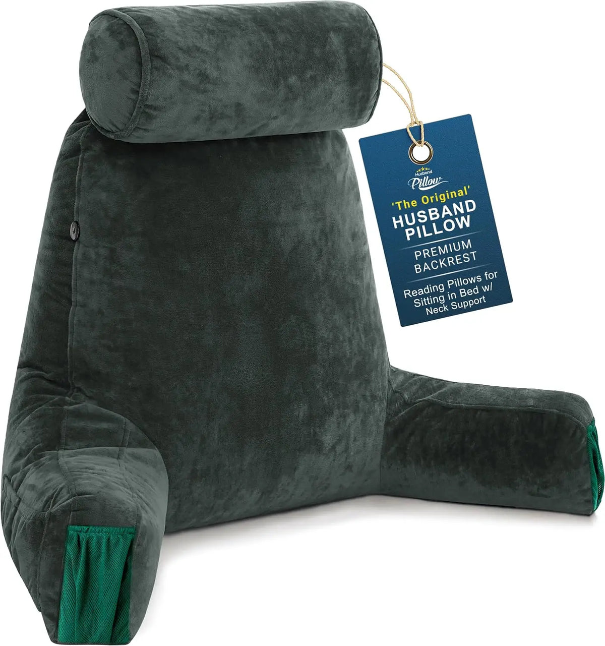 HusbandPillow Reading Pillow With Arms And Firm Back Support