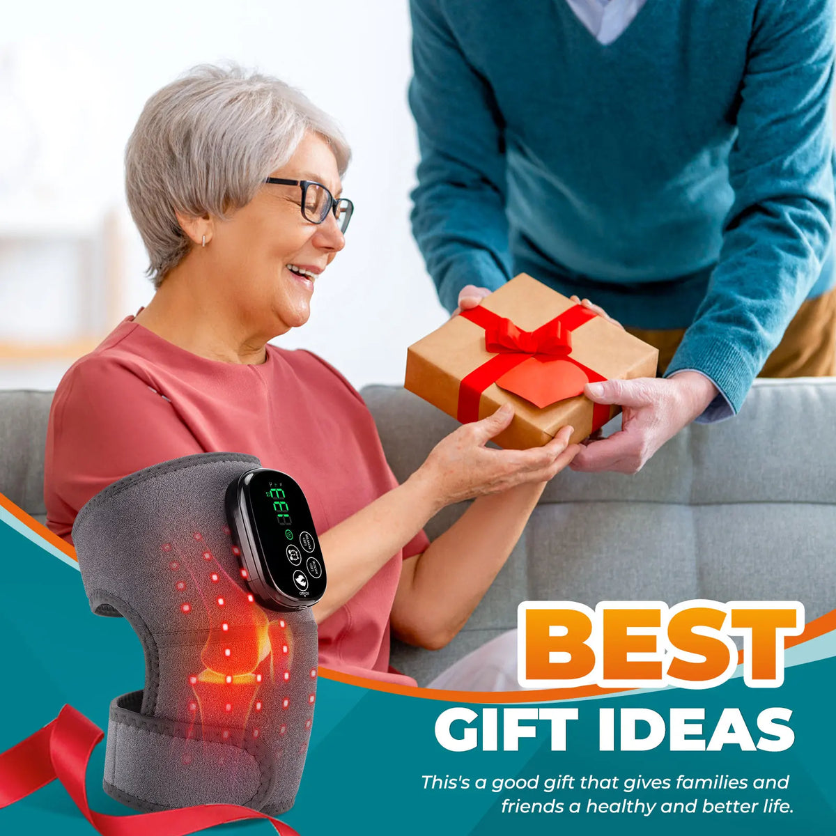 Hailicare Red Light Heating Knee Shoulder Massage Support