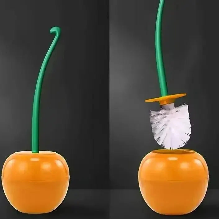 Cherry Design Toilet Brush With Holder Set