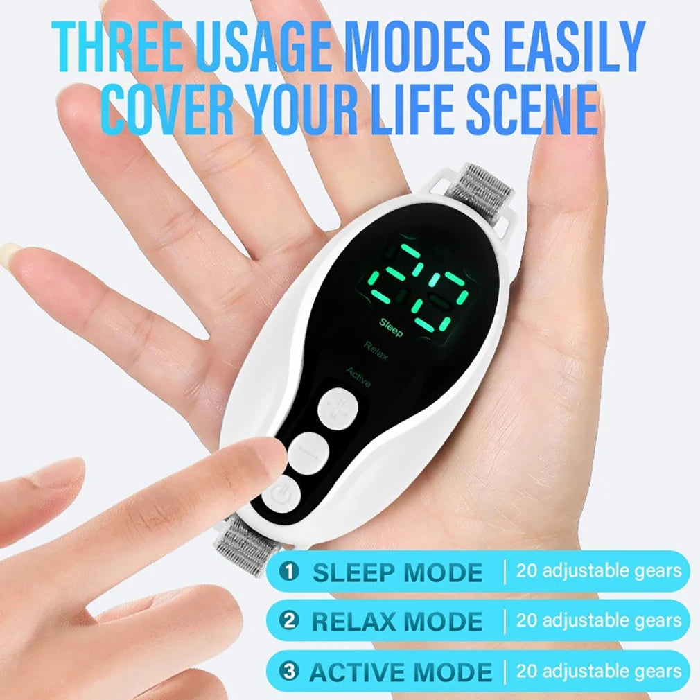 Handheld EMS Sleep Aid Device With Microcurrent Relaxation