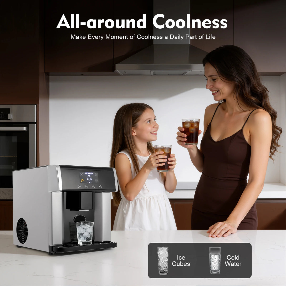 Sweetmile Countertop Ice Maker Touch Control Self Cleaning