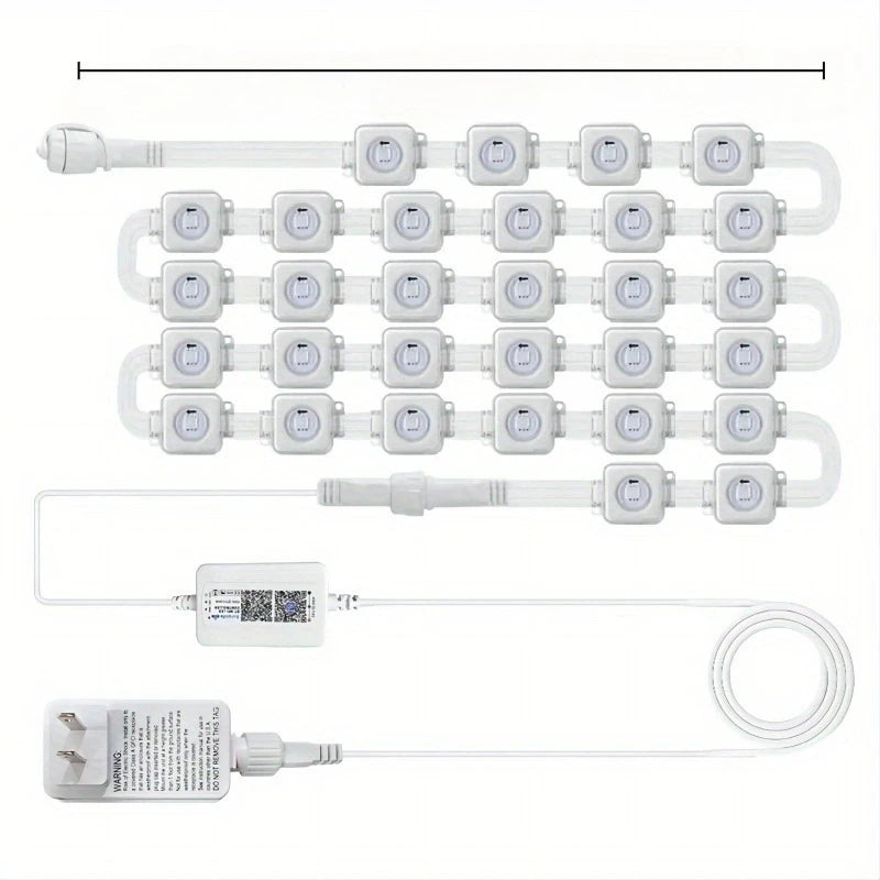 MIMIRGB Eaves Lights Permanent Outdoor LED Light String Strip APP Smart DlY Auto Scene Lighting Effects Christmas Holidays Decor