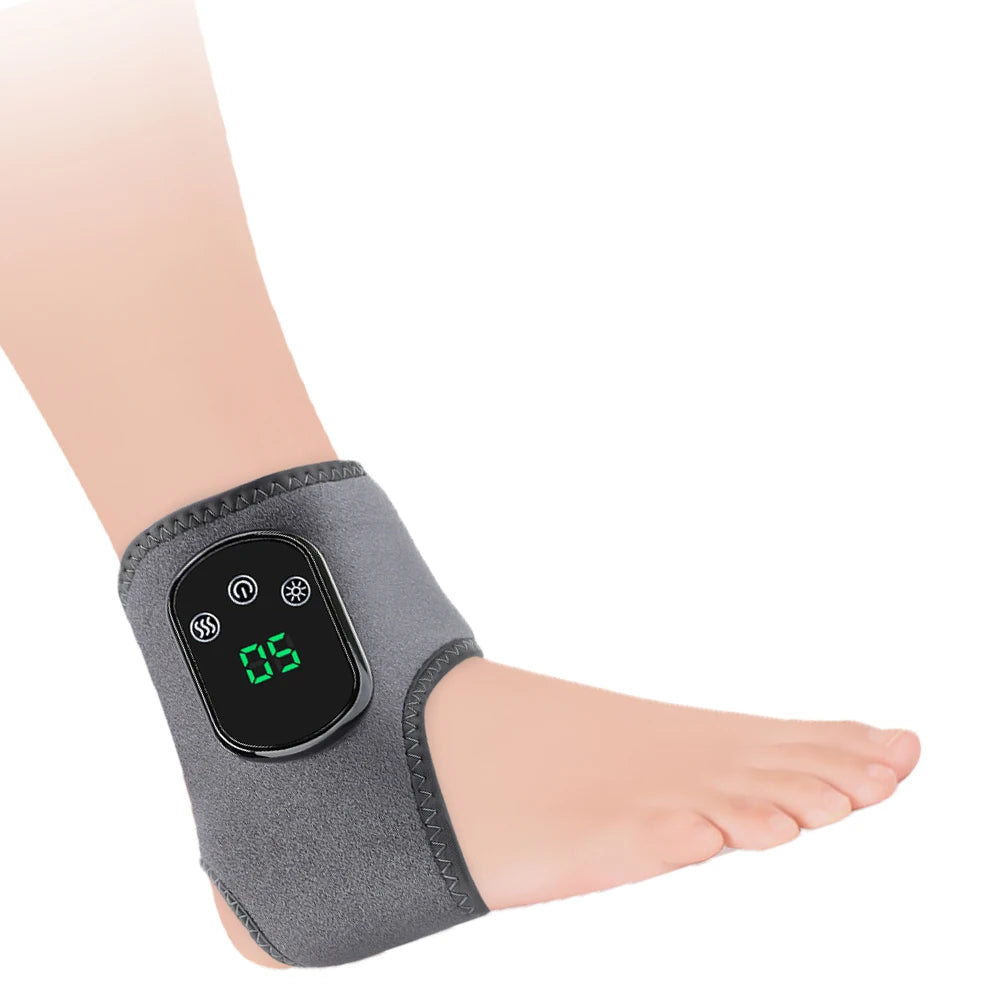 Electric Cordless Heated Ankle Wrist Guard Massager 3 Level Vibration Massage Wristband Hot Compress Ankle Wrist Brace Foot &Hand For Right or Left
