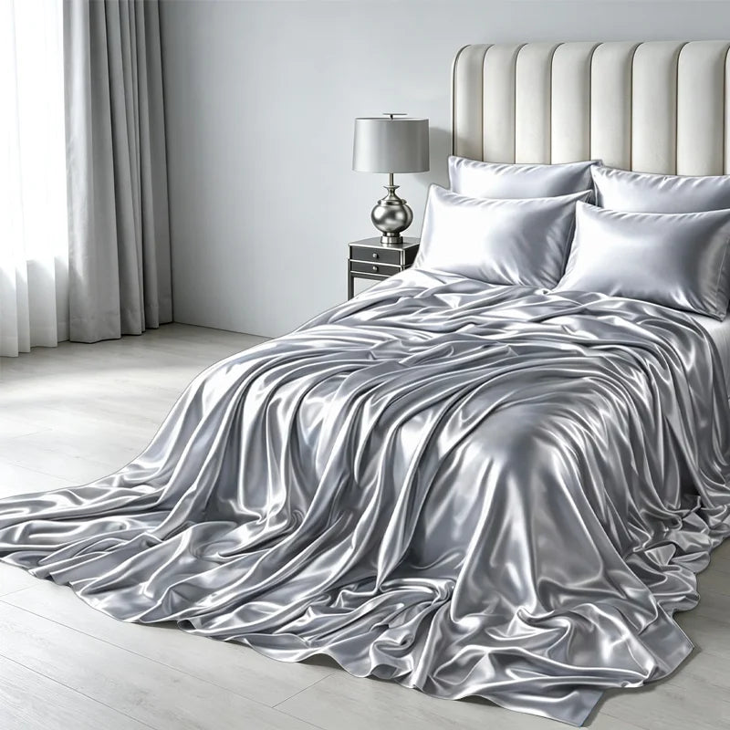 Ultra Soft Cooling Bamboo Sheets Queen/King/Full, Luxury Silky Bedding Set with Deep Pocket Fitted Sheet, Breathable & Moisture Wicking Bed Sheets, All Season Comfort for Hot Sleepers