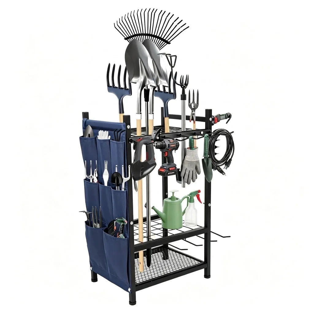 Heavy Duty Garden Tool Storage Organizer Rack For Garage