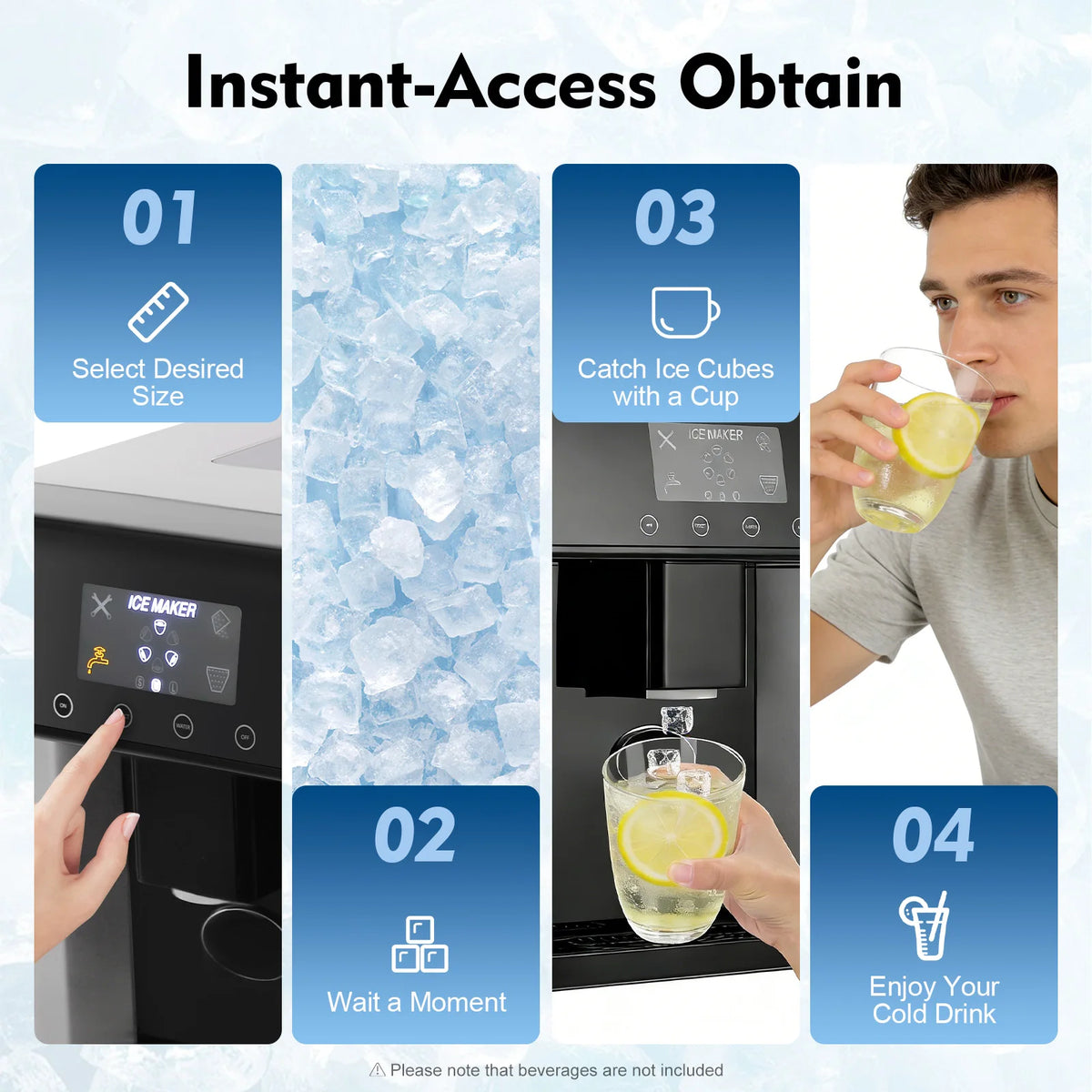 Sweetmile Countertop Ice Maker Touch Control Self Cleaning