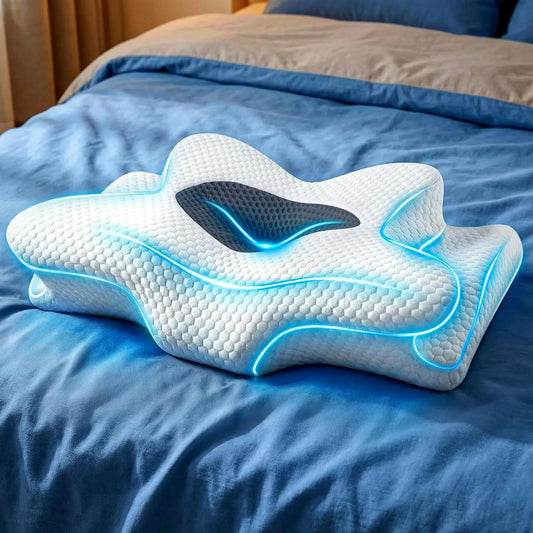 Ergonomic Cervical Memory Foam Pillow For Neck Pain Relief