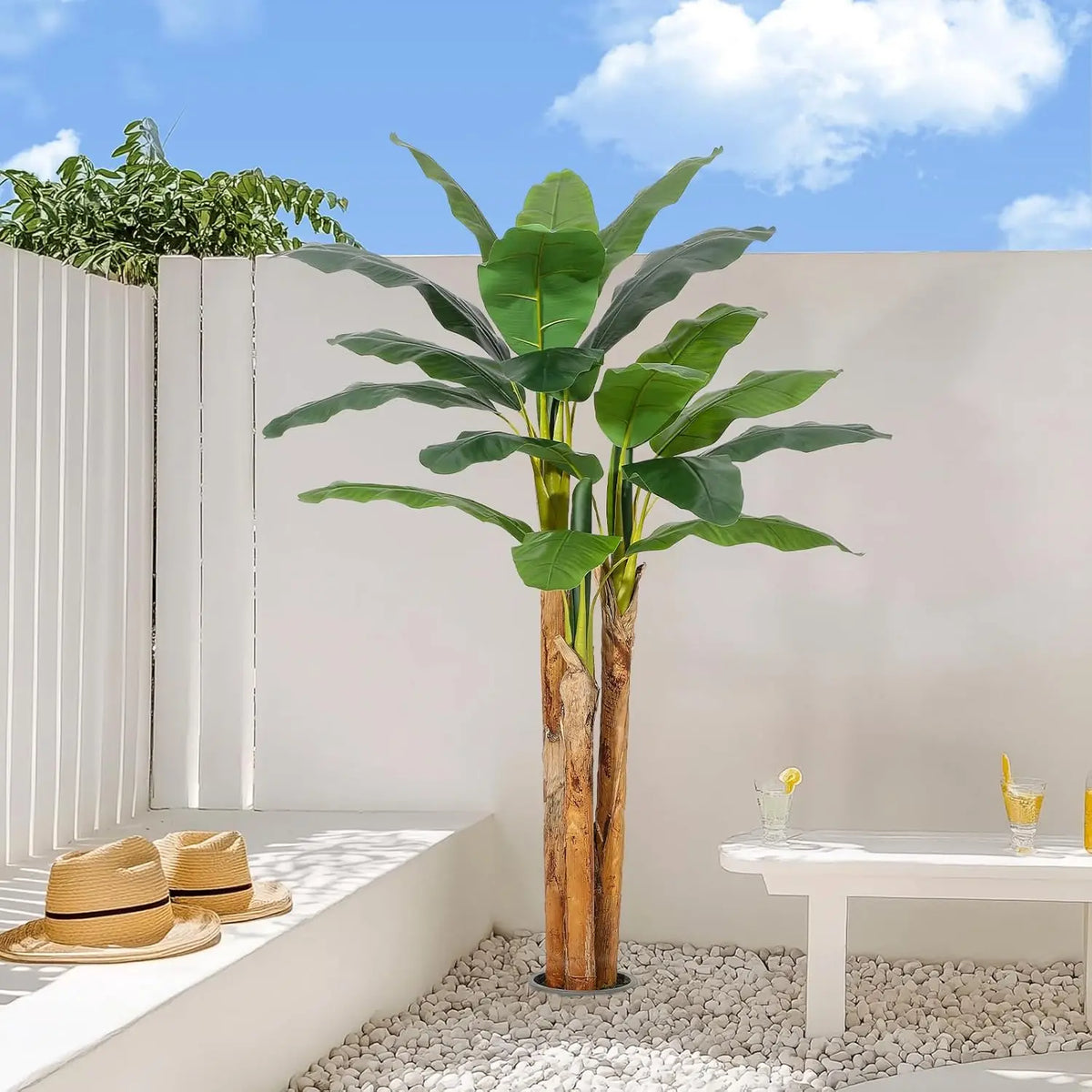 HiMISS Artificial Banana Tree Faux Tropical Home Decor