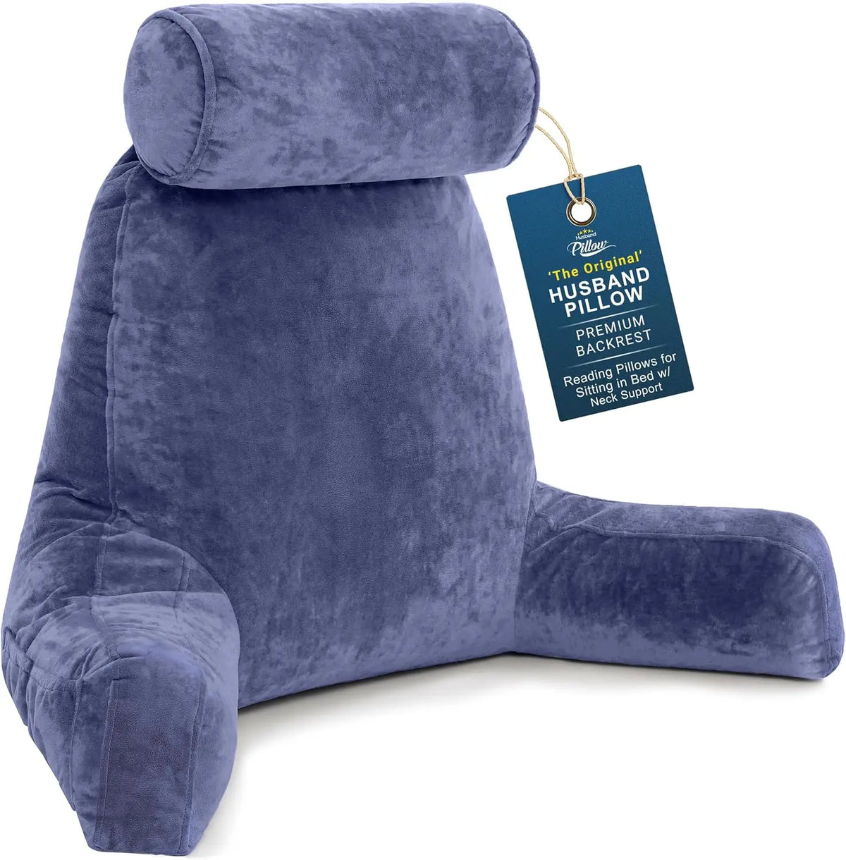 HusbandPillow Reading Pillow With Arms And Firm Back Support