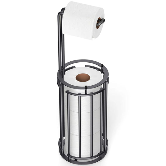 Tool-Free Freestanding Bathroom Toilet Paper Storage Rack