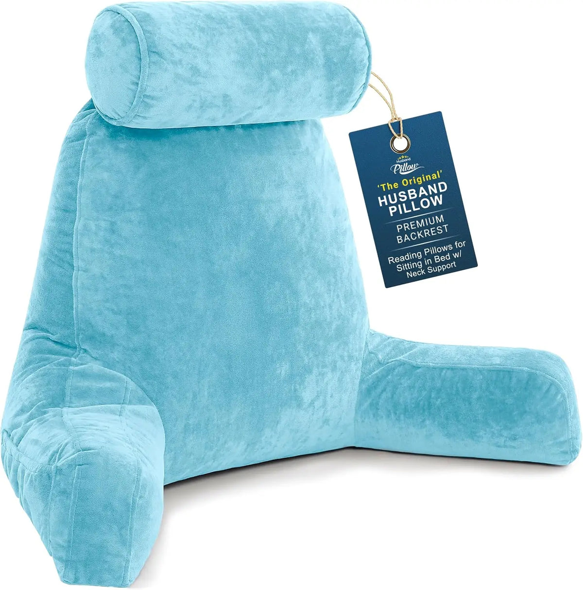 HusbandPillow Reading Pillow With Arms And Firm Back Support