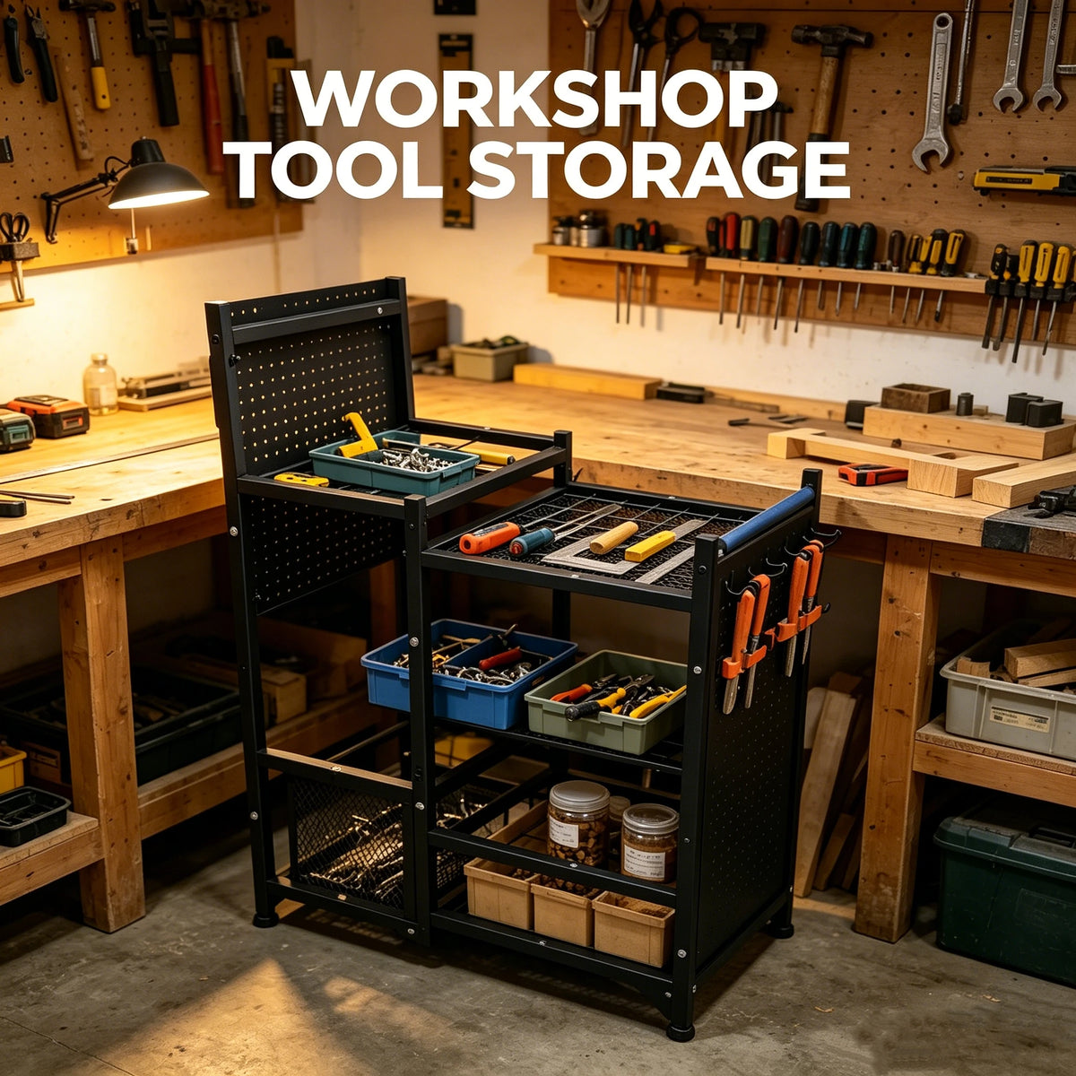 Heavy Duty Garden Tool Storage Organizer Rack For Garage