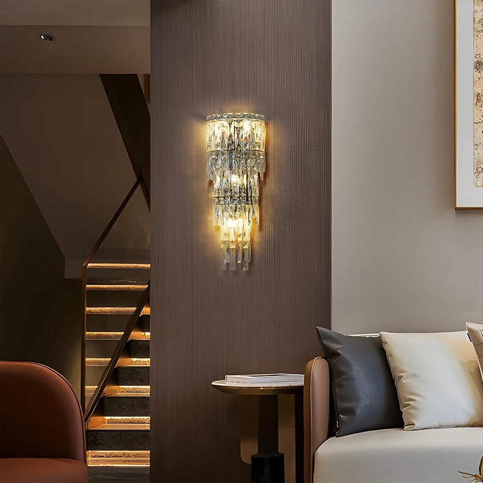 Modern Crystal Indoor Wall Light for Bedrooms and Hallways