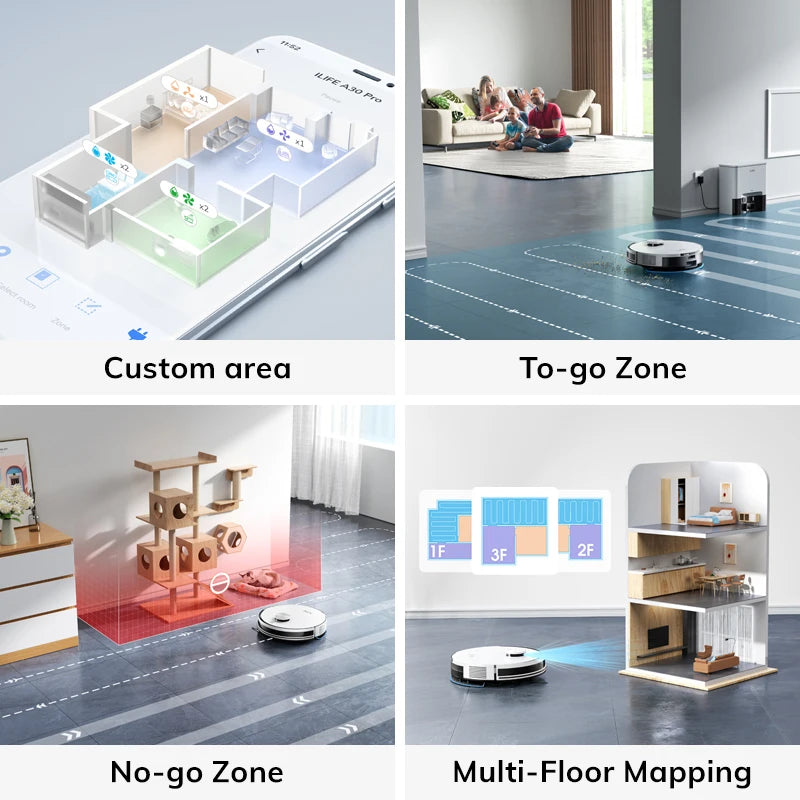 ILIFE A30 Pro Self-Emptying Robot Vacuum and Mop Combo