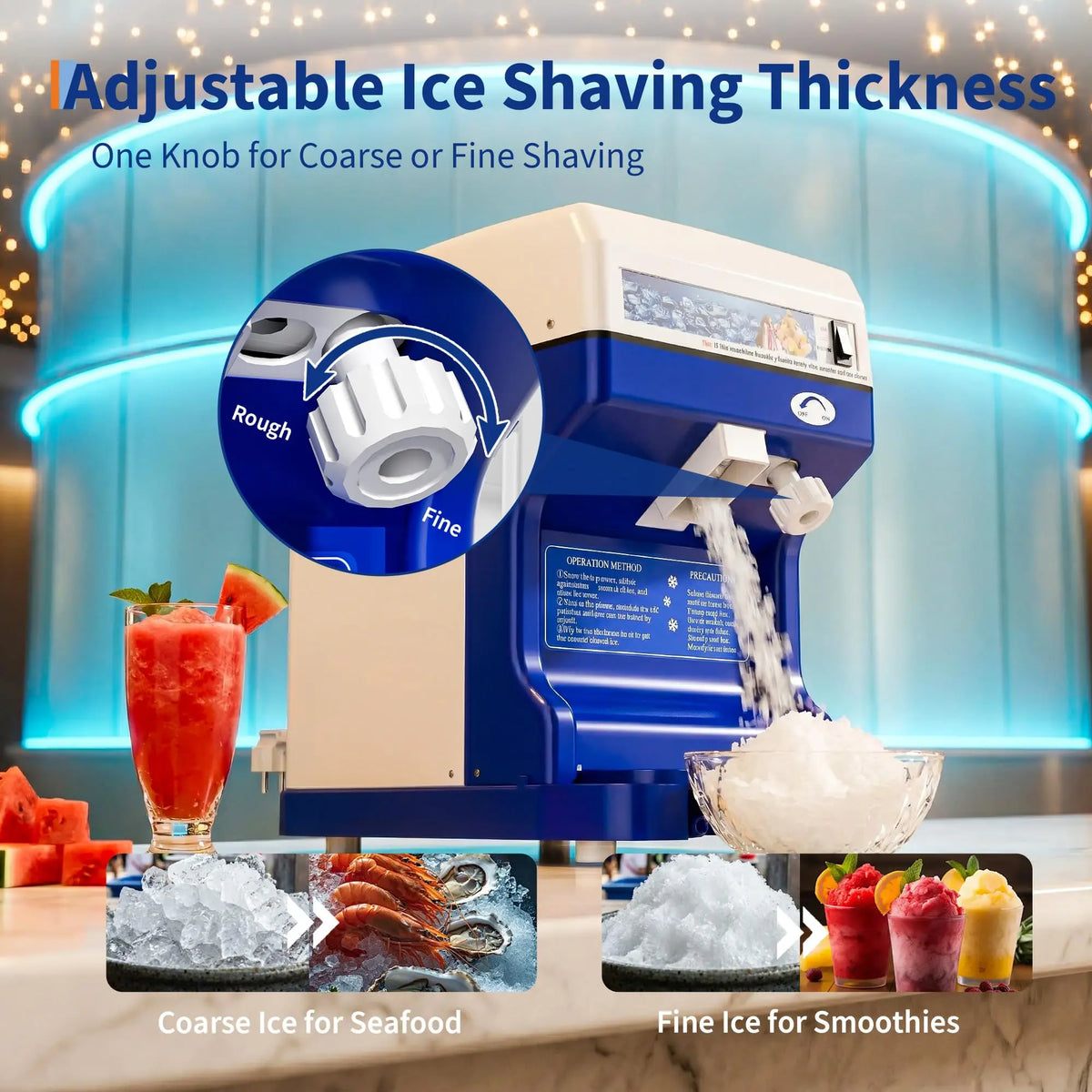 Acekool Commercial Shaved Ice Maker And Snow Cone Machine
