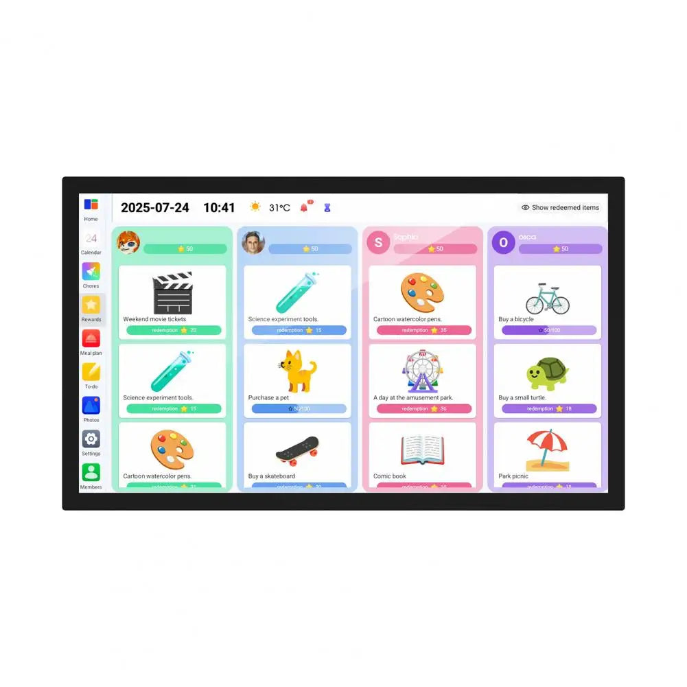 Smart Digital Family Calendar and Chore Planner