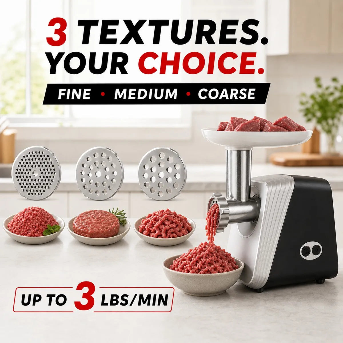 Easy Family Meal Prep Electric Meat Grinder With Sausage Maker