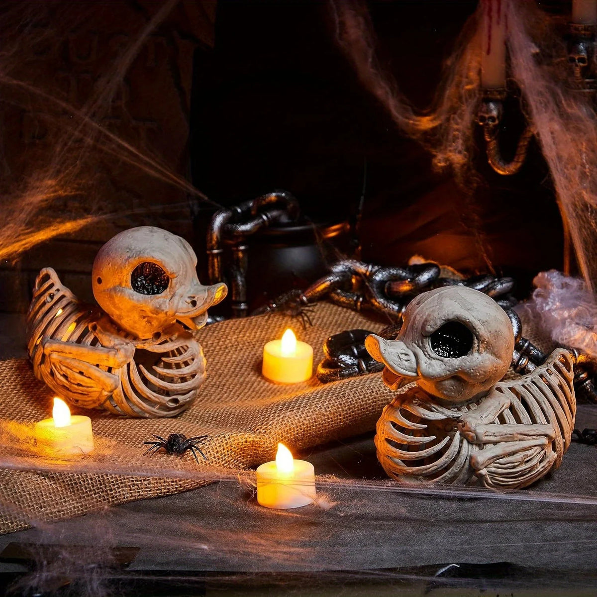Halloween Duck Skeleton Decorations for Spooky Indoor Outdoor Displays