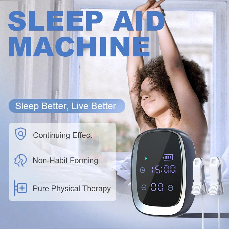 Portable EMS Sleep Aid Device With Microcurrent Pulse Therapy