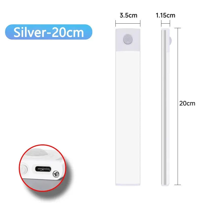 Rechargeable USB Type C Motion Sensor LED Cabinet Light