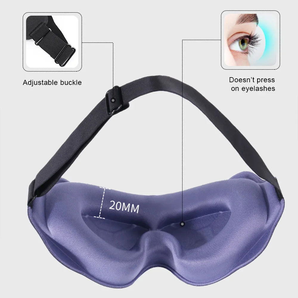 3D Light Blocking Sleep Mask With Soft Padded Eye Cover