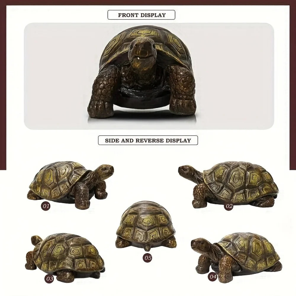 Realistic Resin Turtle Statue For Outdoor Garden Decor