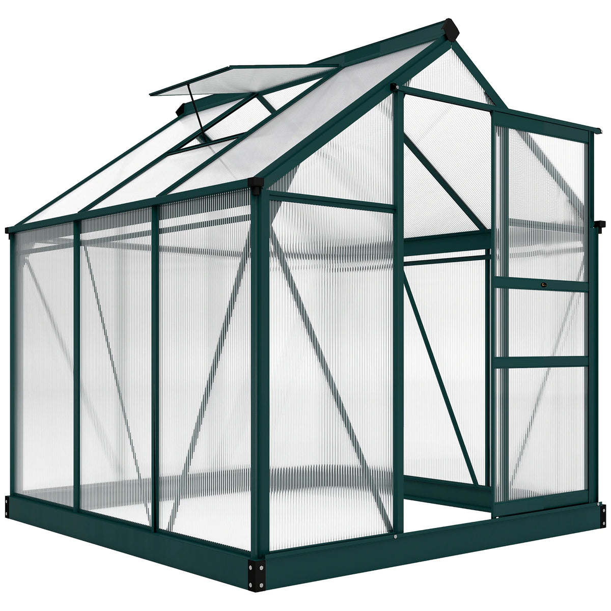 Outsunny Walk-In Polycarbonate Greenhouse With Aluminum Frame