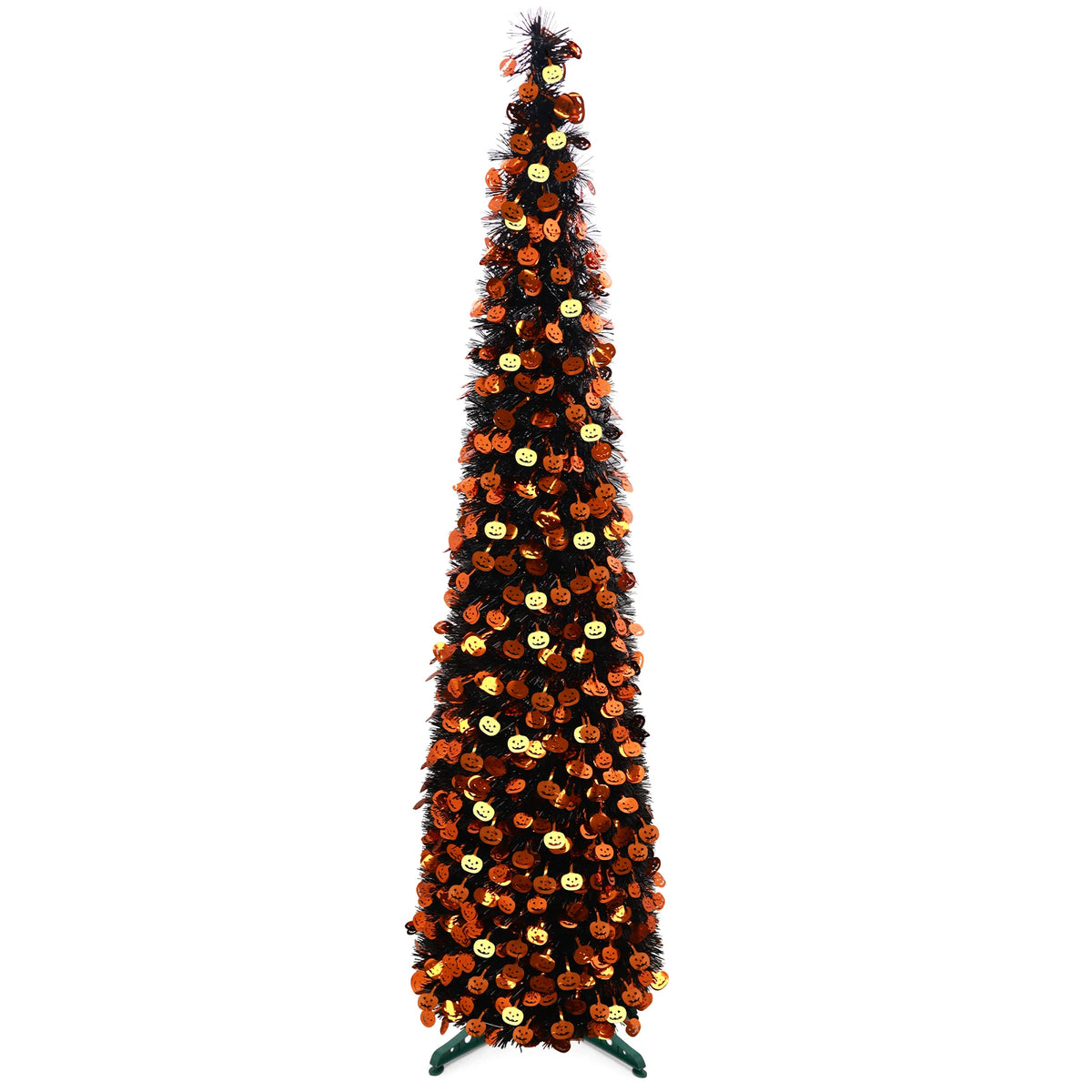 Halloween Artificial Tree With Pumpkin Ornaments And LED Lights