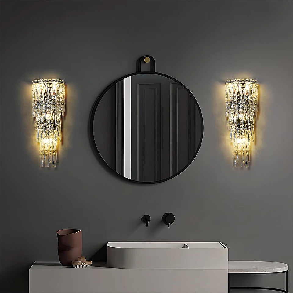 Modern Crystal Indoor Wall Light for Bedrooms and Hallways