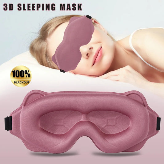 3D Light Blocking Sleep Mask With Soft Padded Eye Cover