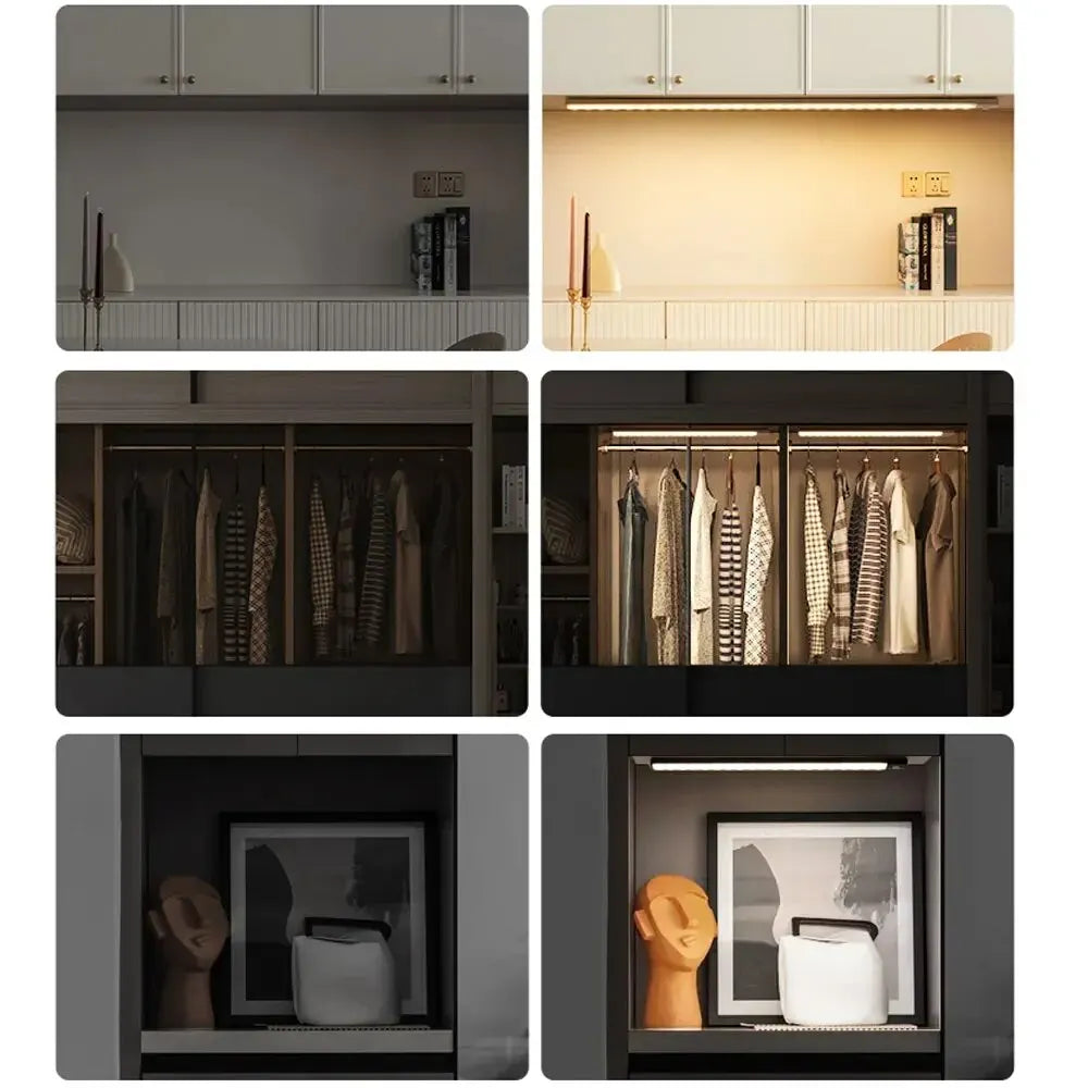 Rechargeable USB Type C Motion Sensor LED Cabinet Light