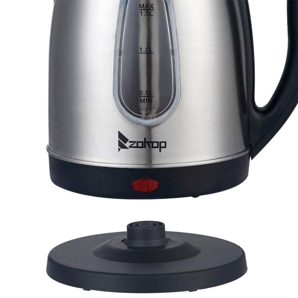 ZOKOP Stainless Steel Electric Kettle With Water Window