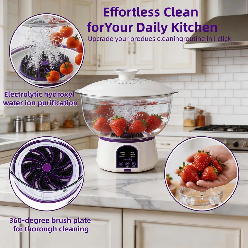 One Touch USB C Rechargeable Fruit Vegetable Cleaner