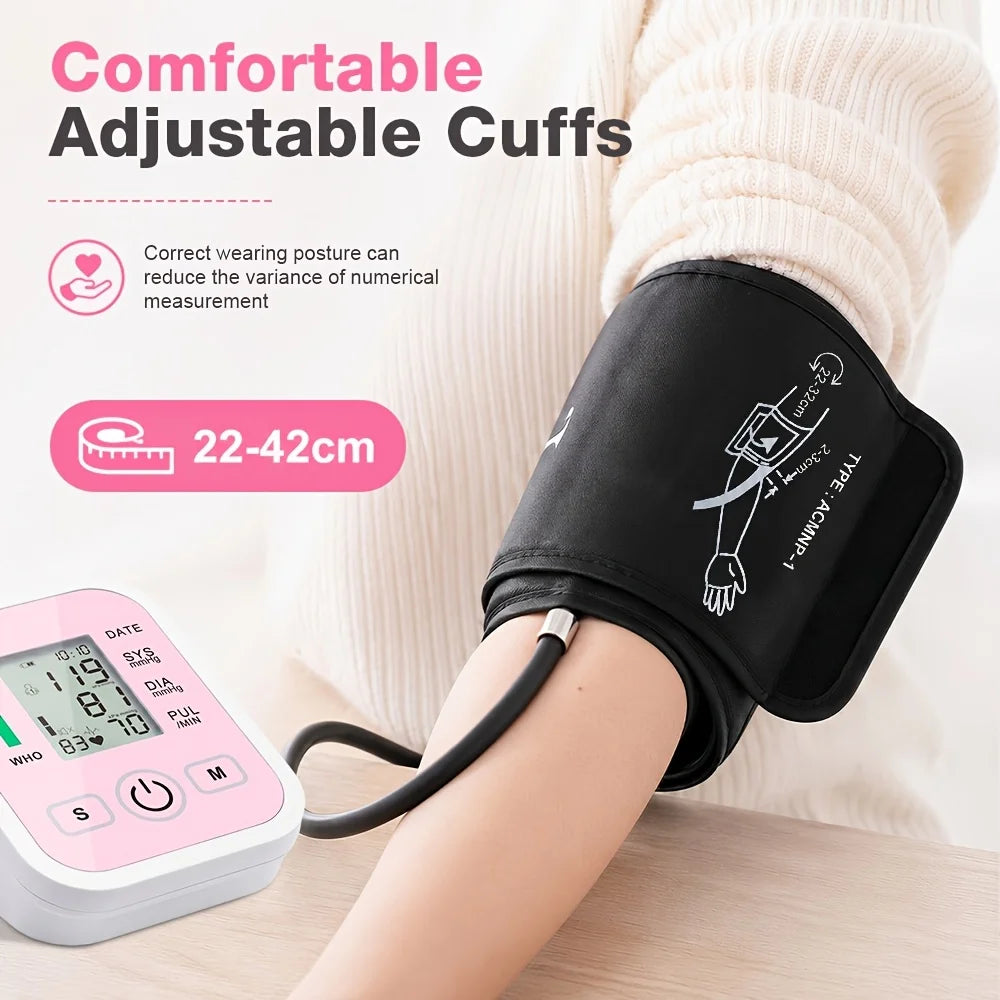 Automatic Digital Upper Arm Blood Pressure Monitor With Heart Rate