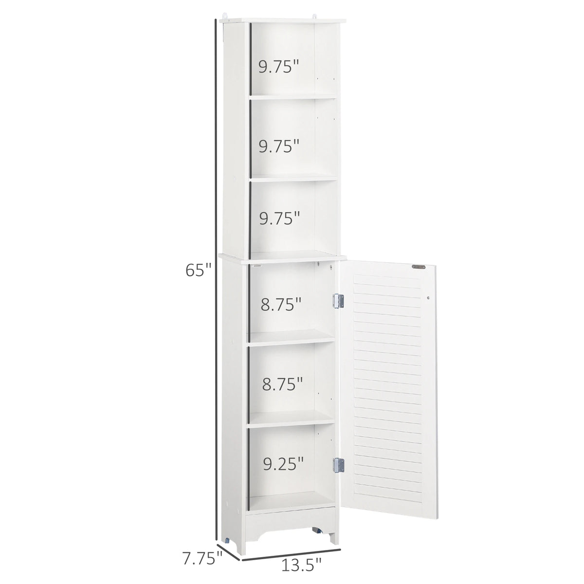 Space Saving Bathroom Storage Cabinet With Adjustable Shelves