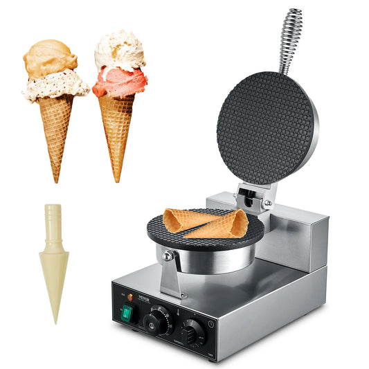 SucceBuy Commercial Electric Ice Cream Cone Maker With Temperature Control