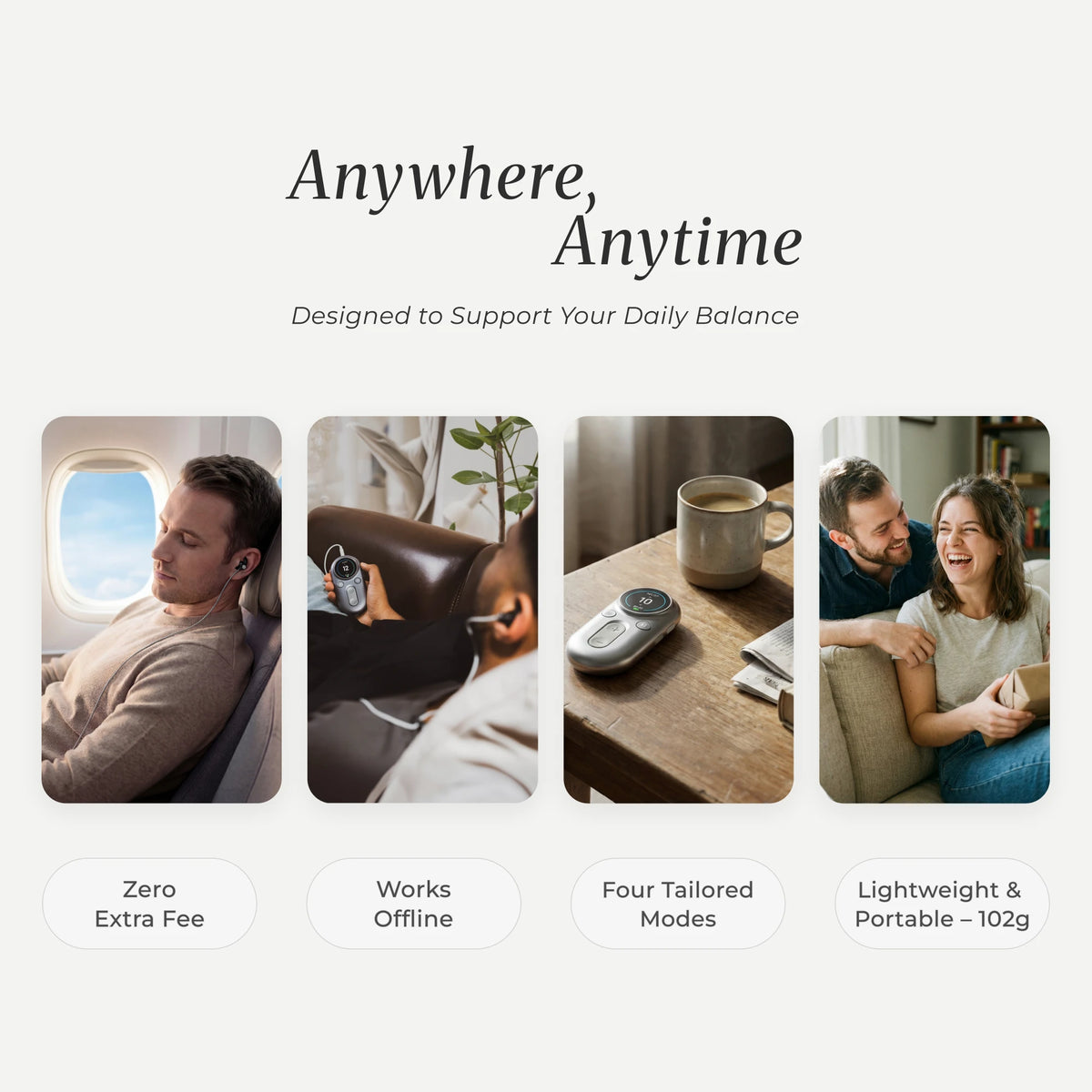 ZenoWell Luna Vagus Nerve Stimulation for Non-Drug Sleep Aid Anxiety Relief and Parasympathetic Activation for Relaxation